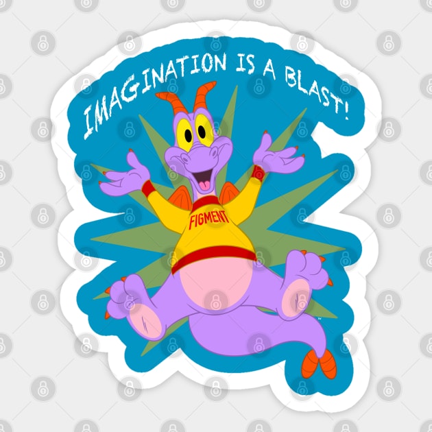 Imagination is a Blast! Sticker by zipadeelady